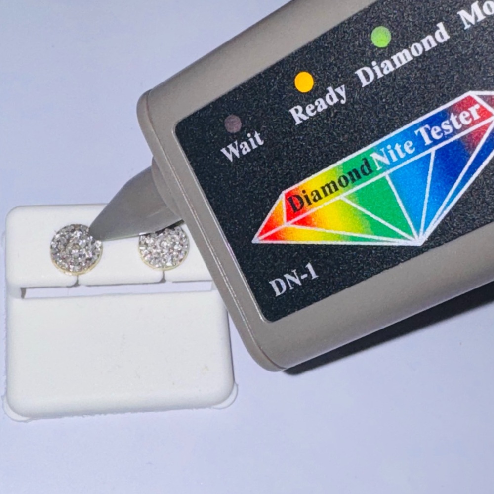 Genuine Diamond earrings, 100% Natural diamonds, FREE APPRAISAL, Gift for him, - Picture 7 of 9